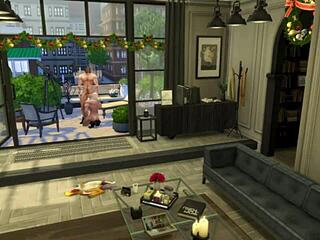 Hunky sims 4 guys engage in sweaty gay sex in summer heat