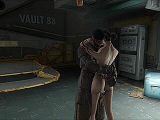 Fallout 4 hentai where brunette gets fucked and sucked in the game