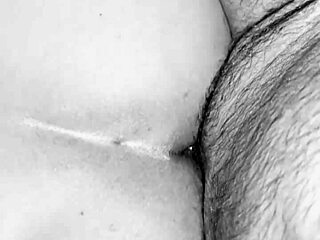 Colombian big ass anal orgasm with monster cock in black and white