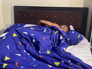 My friend's wife guides me in sucking techniques during intimate lesson