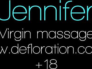 Jennifer Lorentz Delivers Hot Massage to Virgin Babe