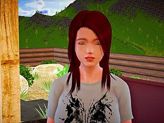 In my new family, she gets fucked sideways with big cock in her ass