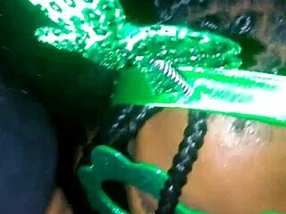 sloppy double blowjob on big black cocks with bbw deepthroat action.