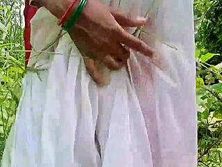 girlfriend gets wild fucking outdoors in the forest with her buddy