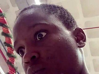 Nigerian bitch masturbates in West Hills Mall bathroom after visit