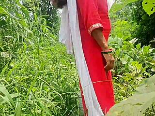 girlfriend gets wild fucking outdoors in the forest with her buddy