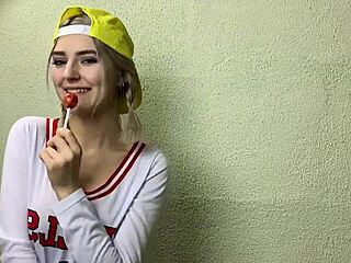 horny babe teases classmate until covered in sticky cum