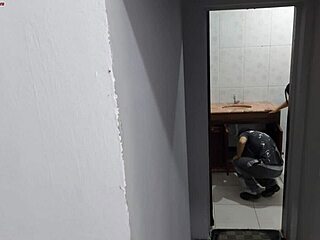 Wife's heart pounds as she cheats bareback with the plumber, her tight pussy craving uncensored banging