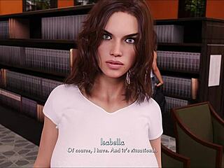 3D visual novel with a hot and curvaceous girl in a cute outfit