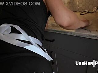 Beautiful woman enjoys the perks of being a full service maid in this POV video