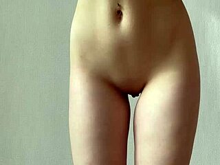 Red hair amateur with natural tits and small boobs strips