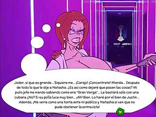 News reporter engages in group sex with big cocks and cumshots.