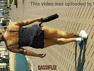 Blonde milf rides ass and tits flashing homemade doggystyle