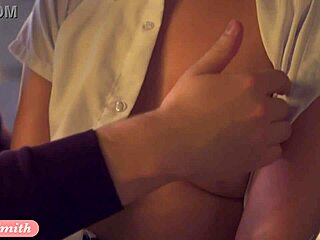 Close Friend Jeny Smith Teases Man with Upskirt in Store