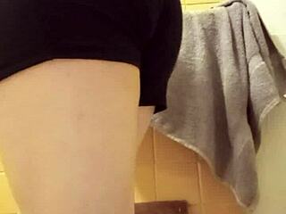 Tits and ass compilation in homemade toilet videos