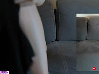 Naughty Blonde Uses Dildo On Swollen Pussy During Zoom Class