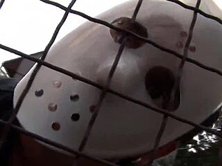 Nataly Dangelo Enjoys Perverted Games with Masked Men in Fishnets and Stockings