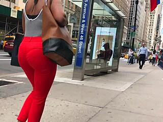 Wow, beautiful ebony ass hidden in candid shot!