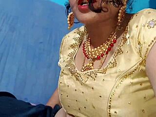 Beautiful married Indian bhabhi gives an unforgettable blowjob on wedding night.
