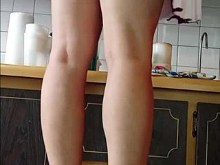 Argentinian babe flashes and pees in public