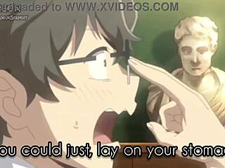 Tricked teen's classroom footjob?