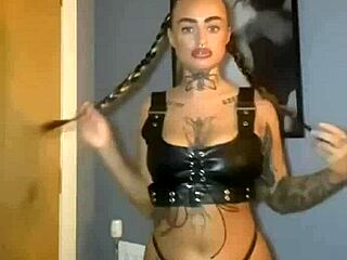 Big titty goth fingers her ass and pussy hard, cumming