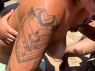 i turned into a slut for these guys on the beach, giving blowjobs and facials with their big cocks