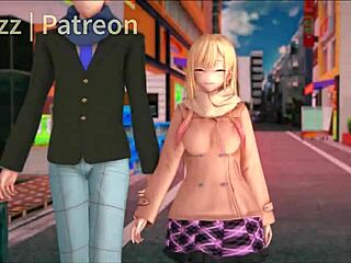 Marin Kitagawa's Christmas Cosplay Blowjob in Motel