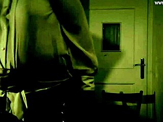 Dominatrix Mistress April commands restrained slave in bondage.