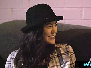 Girlsway Kristen Scott Masturbates to Interracial Lesbian Fantasy Outdoors