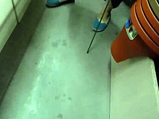 Exposed Hairy Beaver in Outdoor Shop Thrills