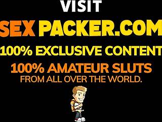 brunette waitress deepthroats her manager's huge cock