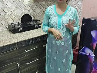Desi Indian Big Boobs Step Mom Seduces Stepson for Hardcore Kitchen Fuck with Hindi Audio.