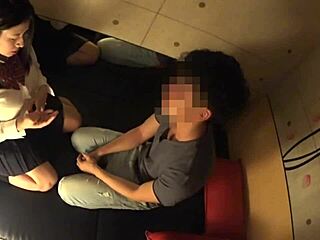 Yo, ever tried secret massage with a busty Japanese school girl like this?