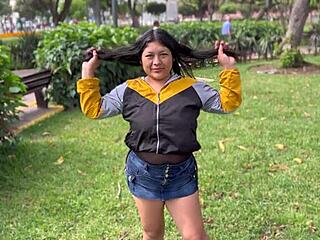 Linda Peruvian chica invited for hot anal at my place