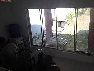 Wife Secretly Fucks Big Black Cock While Cuckold Cleans