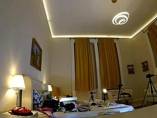 big tits raver girl gives backstage handjob to director