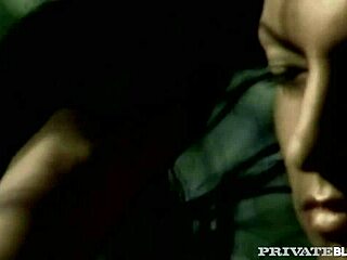 PrivateBlack interracial passion with Laura Angel explodes in deepthroat and gangbang!