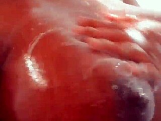 soapy tits on this ebony babe, wanna see more?