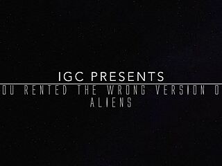 You RENTED The WRONG Version Of ALIENS With BIG BLACK COCK