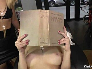 Clamped Slut Gets Anal Banged Hard in Public Scene