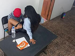 my stepfather's secretary submits to me in the office.