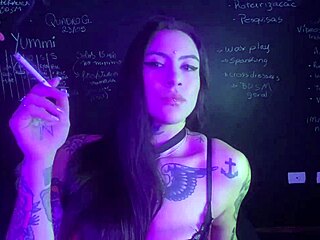 me showing off with vibrator and tattoos