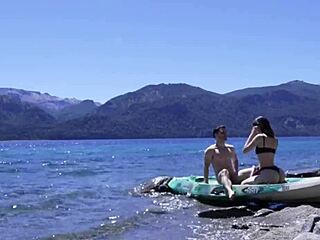 Lucky White Guy Sucks Big Black Shemale Cock