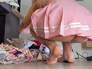 milf in lingerie enjoys outdoor jav session