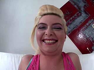 vanessa's first casting has her stripping down and showing off those big nipples with blonde hair