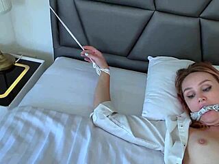 Busty College Babe Tied Up for Intense Tickling Session.