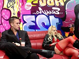 Blonde Teen in Fishnets Seduces Stranger for Rough Face Fucking and Quickie Ride