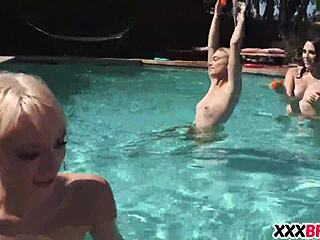 Best Friends Enjoying a Relaxing Pool Party Together