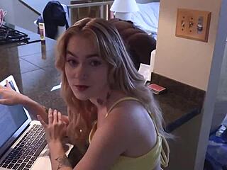 Dollish beauty gets handled by stepdad in taboo encounter